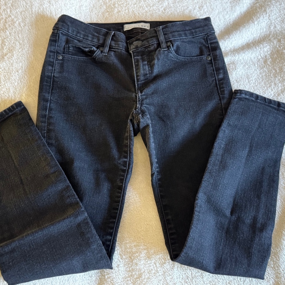 Loft Modern Skinny, Black, Petite Size 24/00